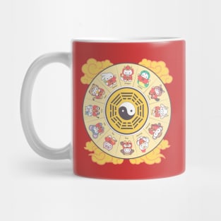 Loppi Tokki Harmony of the Zodiac Chinese Zodiac in Yin Yang Mug